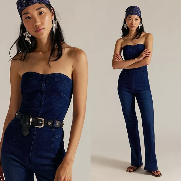 FREE PEOPLE NEW Beckett Jumpsuit in Midnight Mantra 27